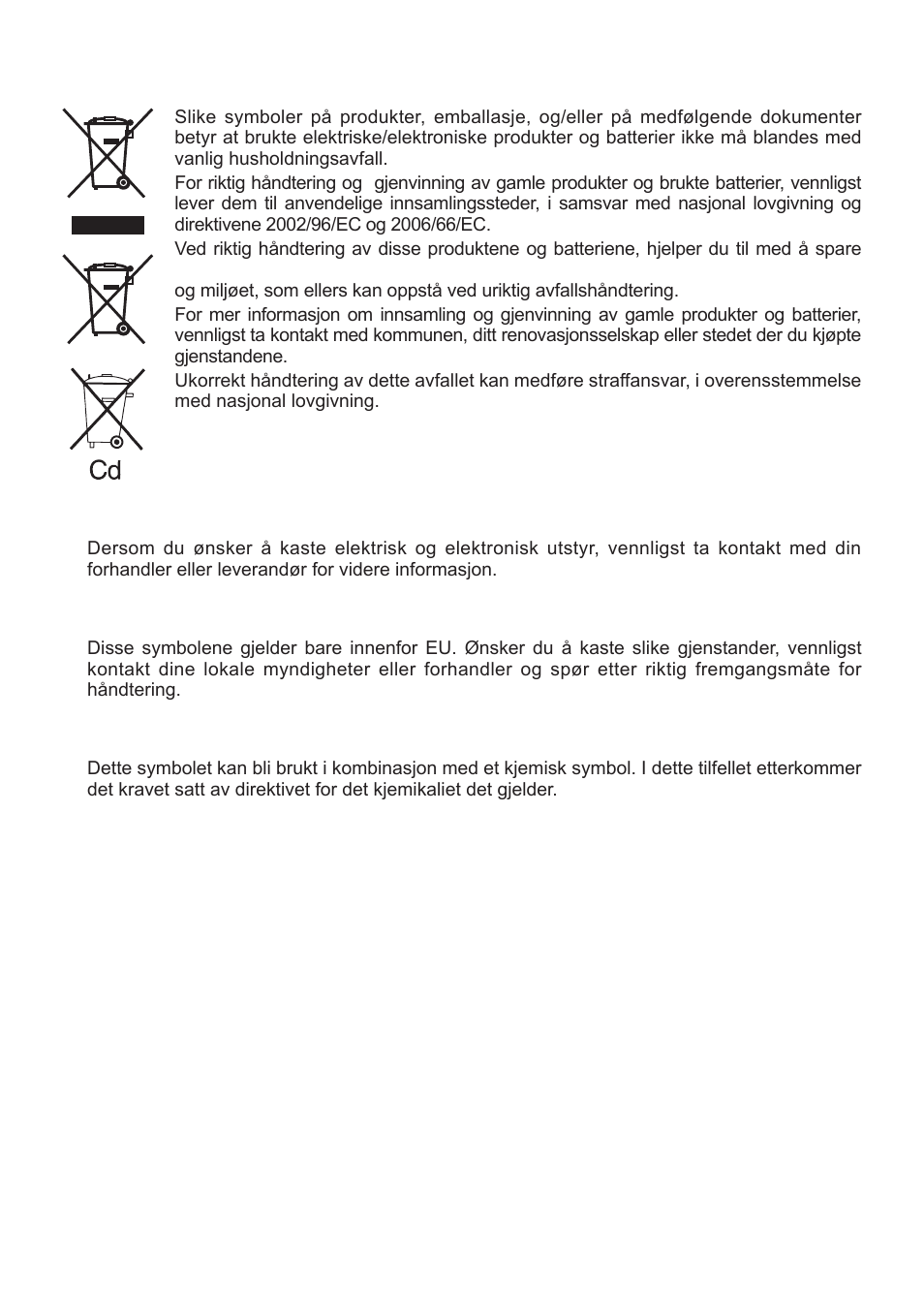 For forretningsdrivende brukere i eu, Informasjon om håndtering i land utenfor eu) | Panasonic EYFLA1 User Manual | Page 117 / 168