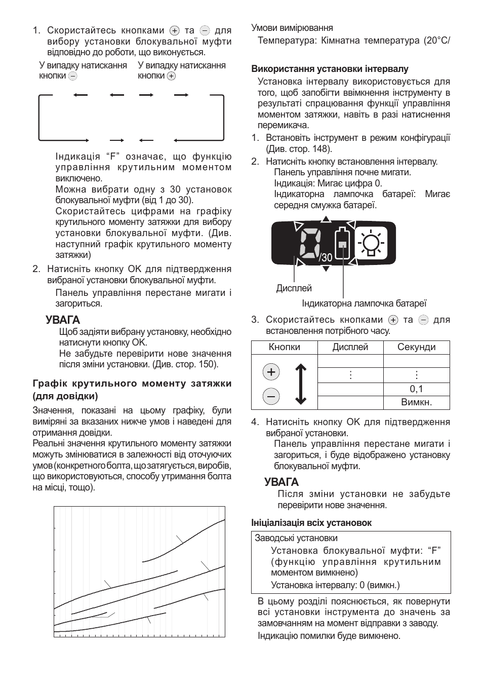 Увага | Panasonic EYFLA1 User Manual | Page 149 / 168