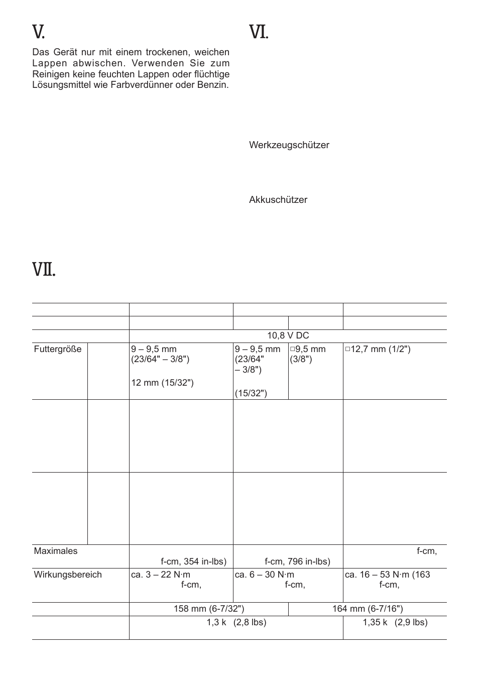 Wartung, Zubehör, Technische daten | Hauptgerät | Panasonic EYFLA1 User Manual | Page 29 / 168