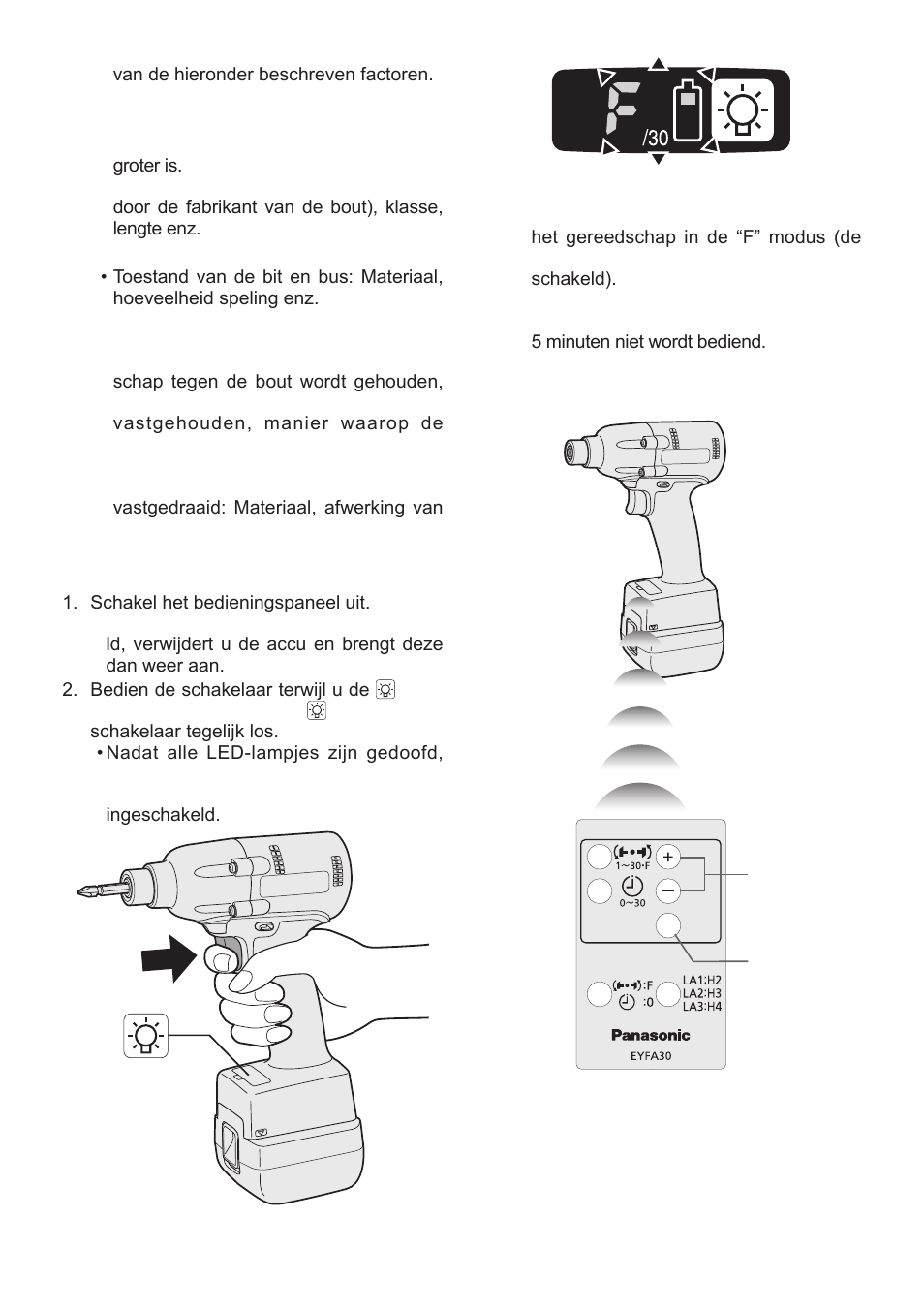 Panasonic EYFLA1 User Manual | Page 62 / 168