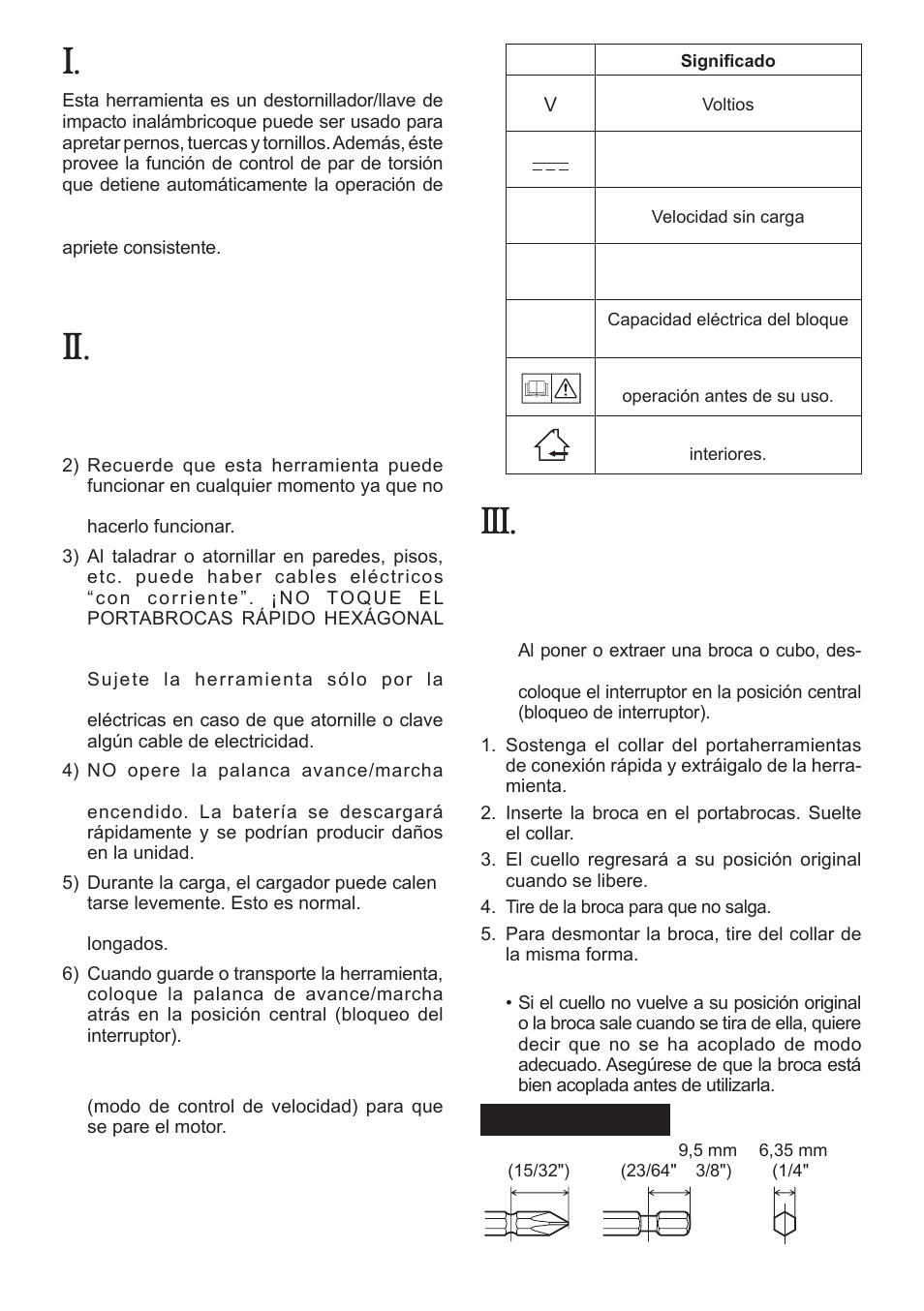 Uso pretendido, Reglas de seguri- dad adicionales, Montaje | Colocación o extracción de la broca | Panasonic EYFLA1 User Manual | Page 70 / 168
