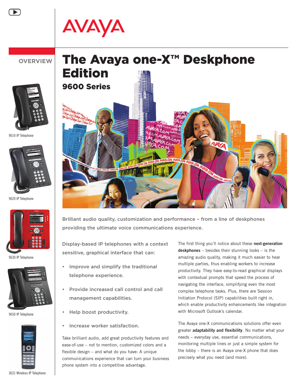 Avaya one-X Deskphone Edition 9600 User Manual | 4 pages