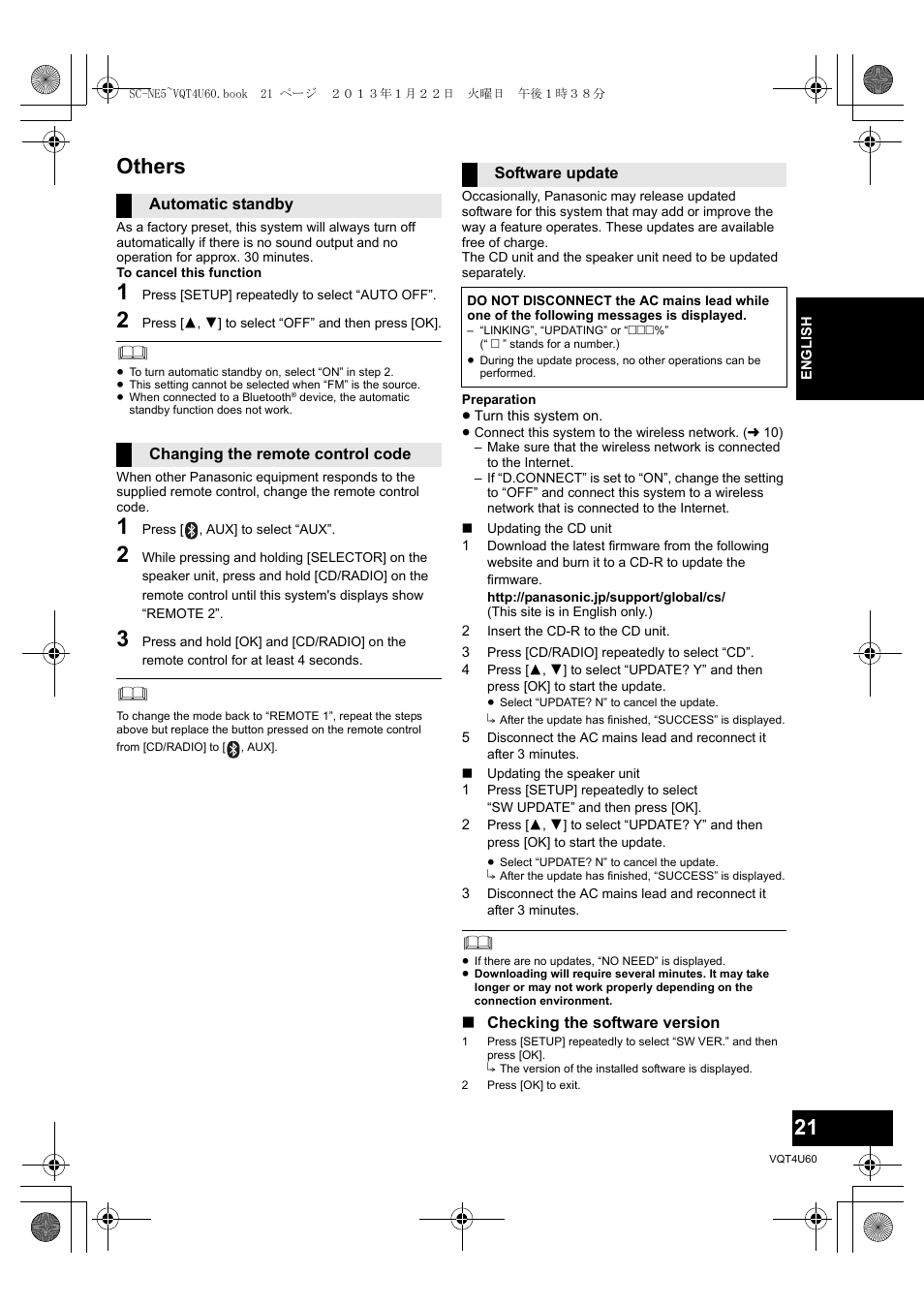Others | Panasonic SCNE5EG User Manual | Page 21 / 88