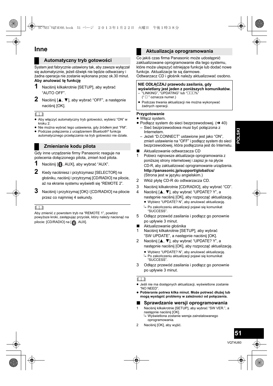 Inne | Panasonic SCNE5EG User Manual | Page 51 / 88