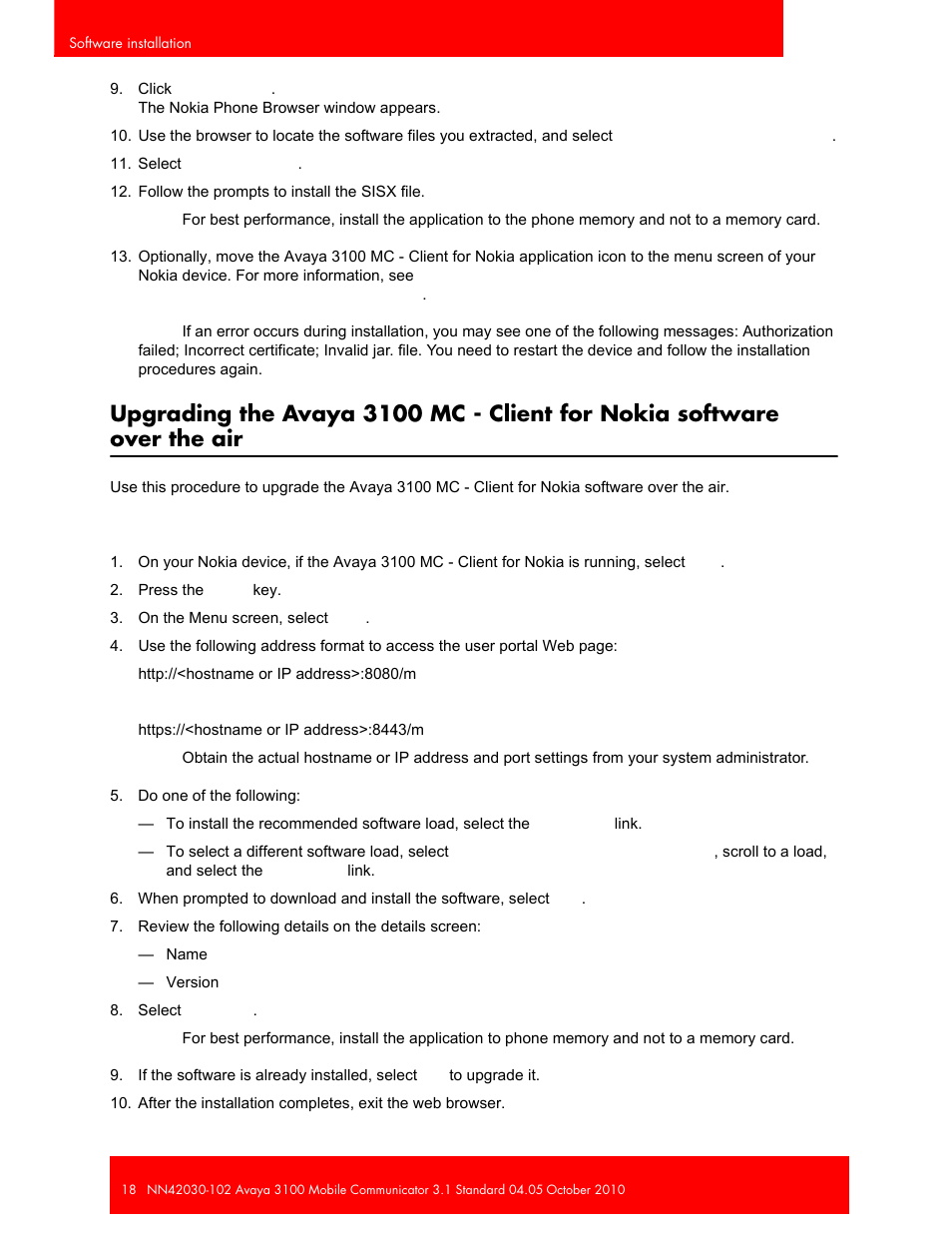 Upgrading the avaya | Avaya NN42030-102 User Manual | Page 18 / 60