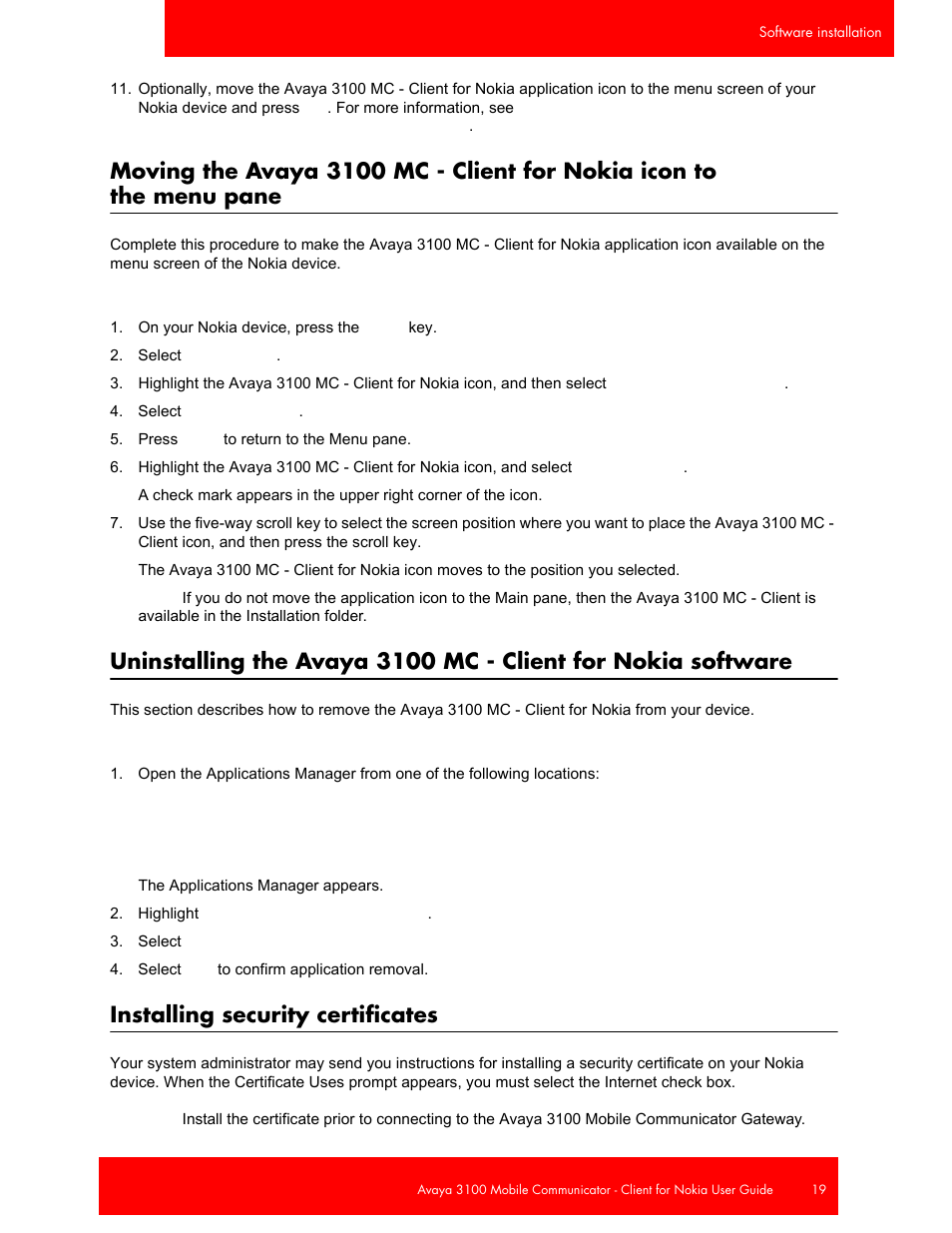 Installing security certificates | Avaya NN42030-102 User Manual | Page 19 / 60