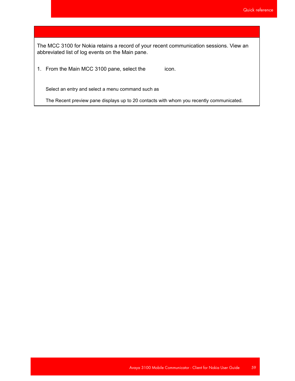 Viewing entries on the main pane | Avaya NN42030-102 User Manual | Page 59 / 60