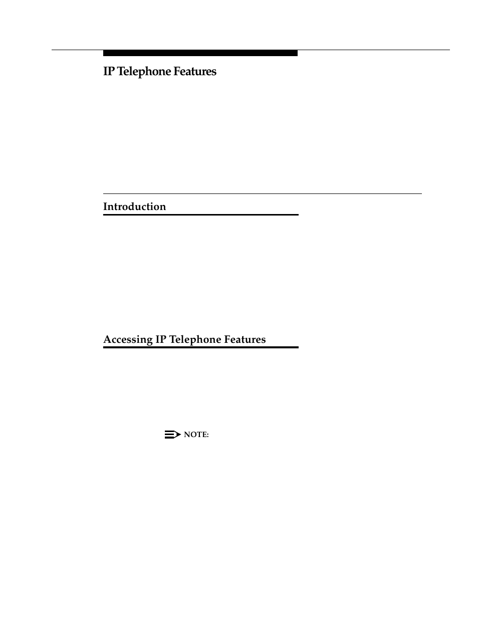 5 ip telephone features, Introduction, Accessing ip telephone features | Ip telephone features | Avaya DEFINITY 4606 User Manual | Page 27 / 60