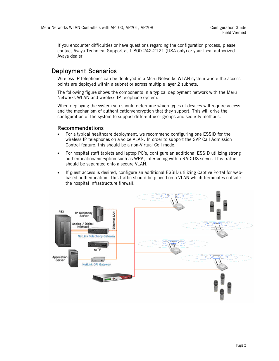 Deployment scenarios | Avaya AP201 User Manual | Page 2 / 10