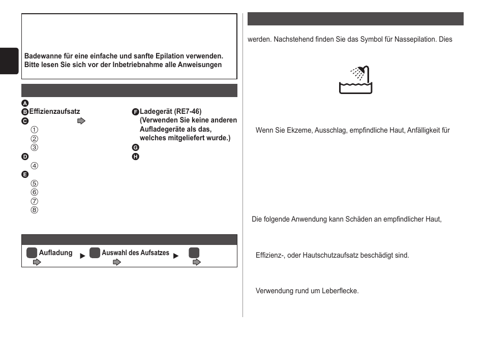 Bauteile-bezeichnungen, Wichtig | Panasonic ESWD10 User Manual | Page 10 / 110