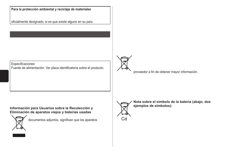 Garantía | Panasonic ESWD10 User Manual | Page 34 / 110