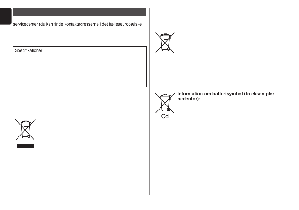 Garanti | Panasonic ESWD10 User Manual | Page 64 / 110