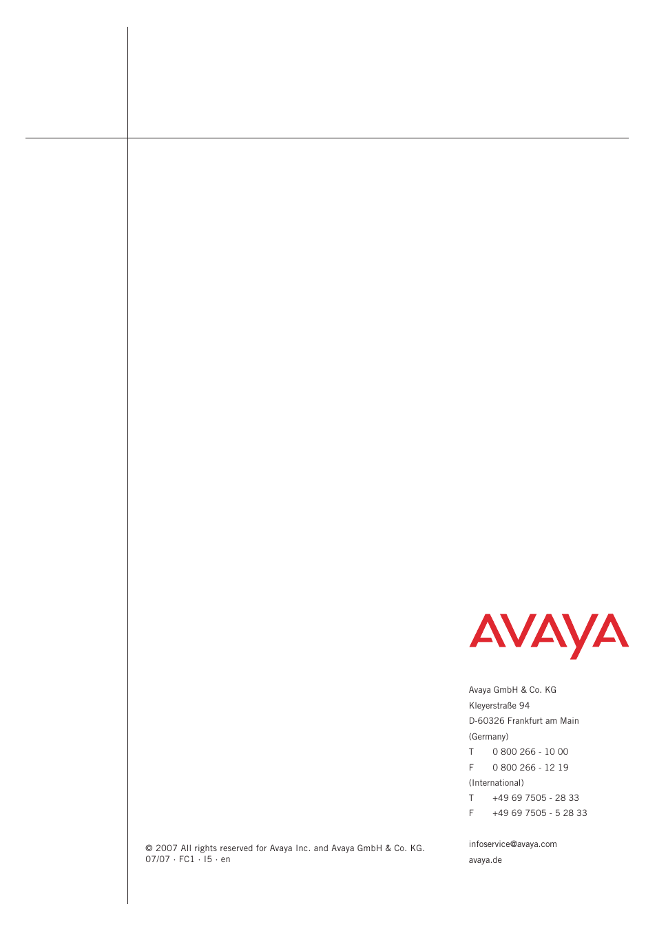 Avaya Integral 3 / 5 FC1 User Manual | Page 120 / 120