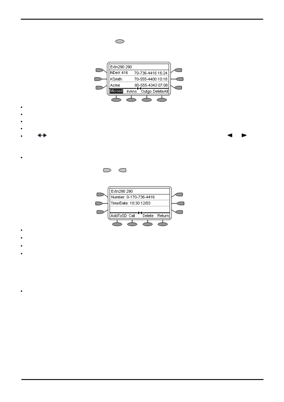 Using the call log, Overview of the call log, 1 overview of the call log | Avaya 5610 User Manual | Page 30 / 64