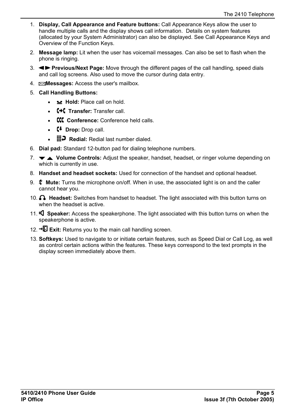 Avaya 5410 User Manual | Page 5 / 38