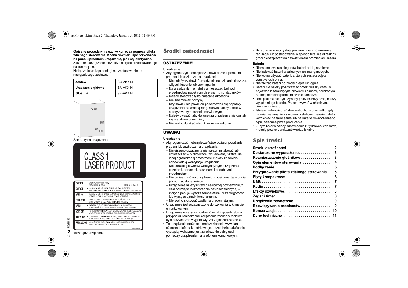Panasonic SCAKX14EG User Manual | Page 12 / 32