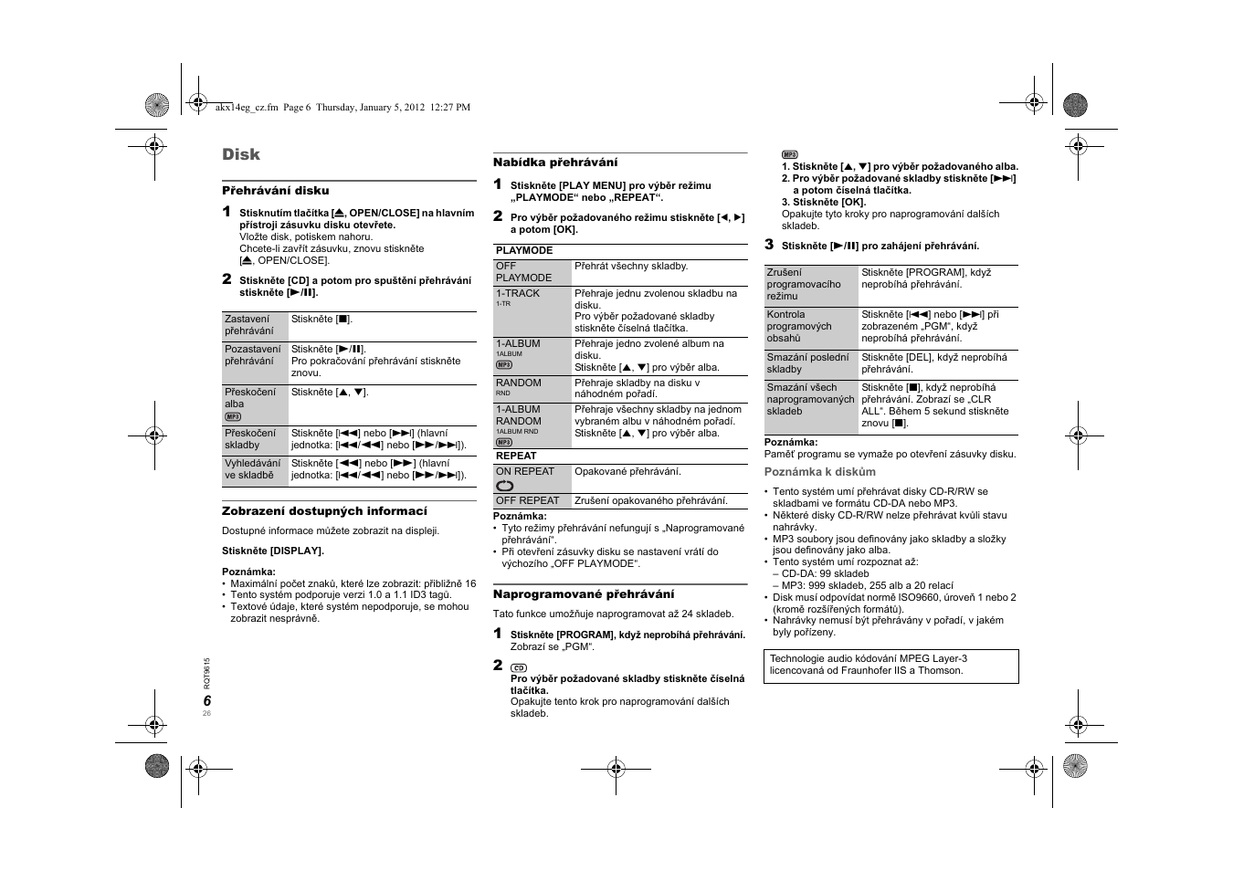 Disk | Panasonic SCAKX14EG User Manual | Page 26 / 32
