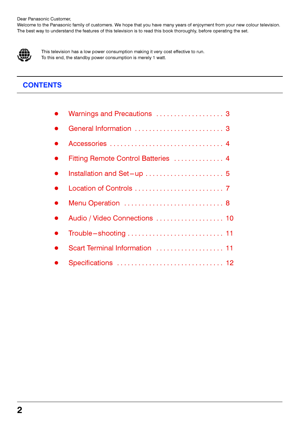 Panasonic TC21S3RP User Manual | Page 2 / 36
