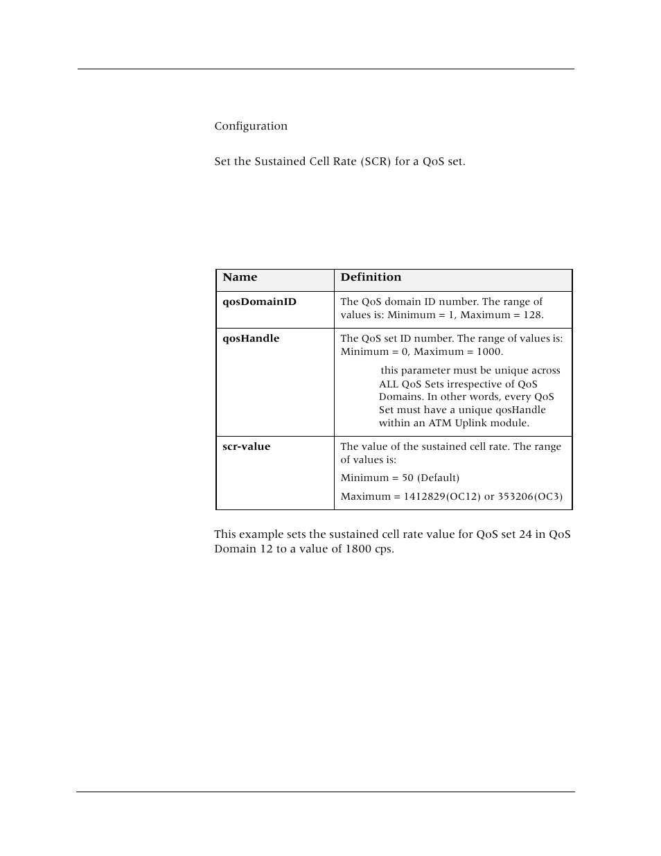 Set qos-set (scr), Command mode, Description | Syntax, Sample output | Avaya Cajun P880 User Manual | Page 105 / 162