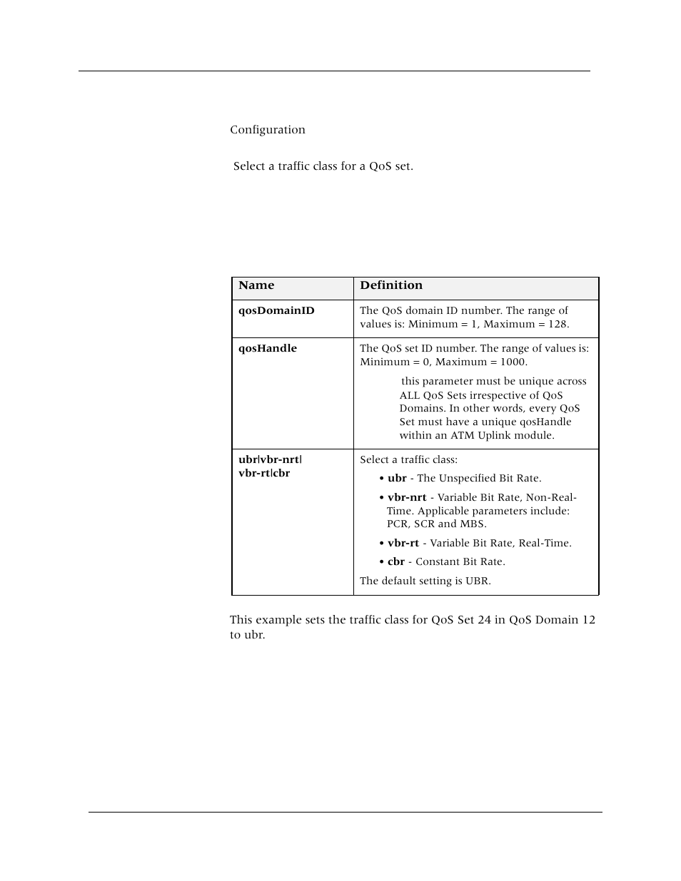 Set qos-set (traffic-class), Command mode, Description | Syntax, Sample output | Avaya Cajun P880 User Manual | Page 106 / 162