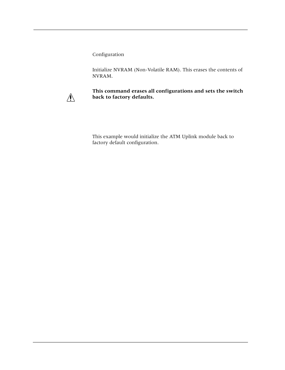 Nvram initialize | Avaya Cajun P880 User Manual | Page 125 / 162