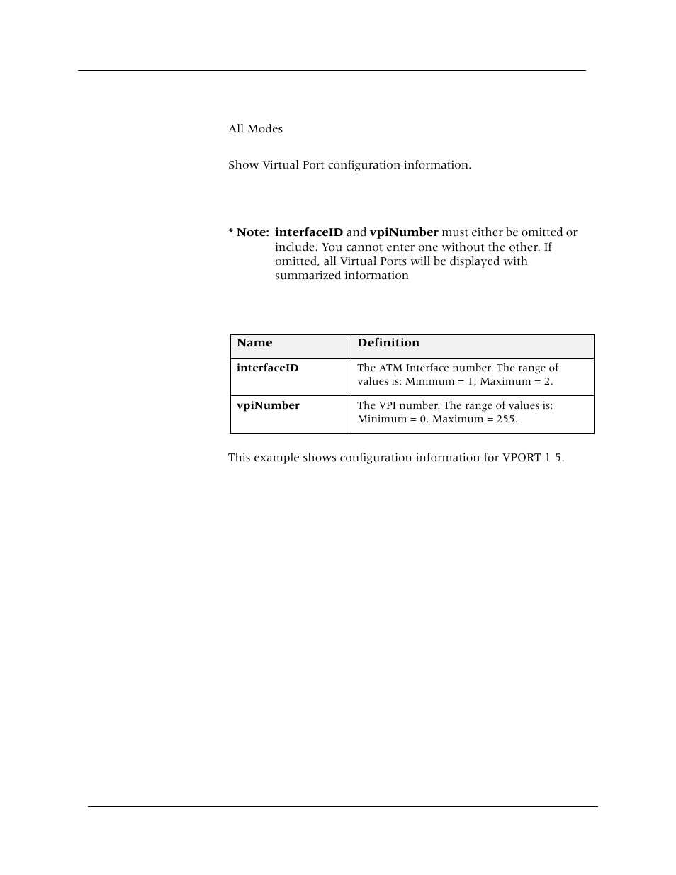 Show vport, Command mode, Description | Syntax, Sample output | Avaya Cajun P880 User Manual | Page 144 / 162