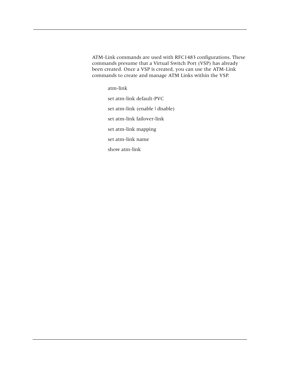 Atm-link commands | Avaya Cajun P880 User Manual | Page 19 / 162