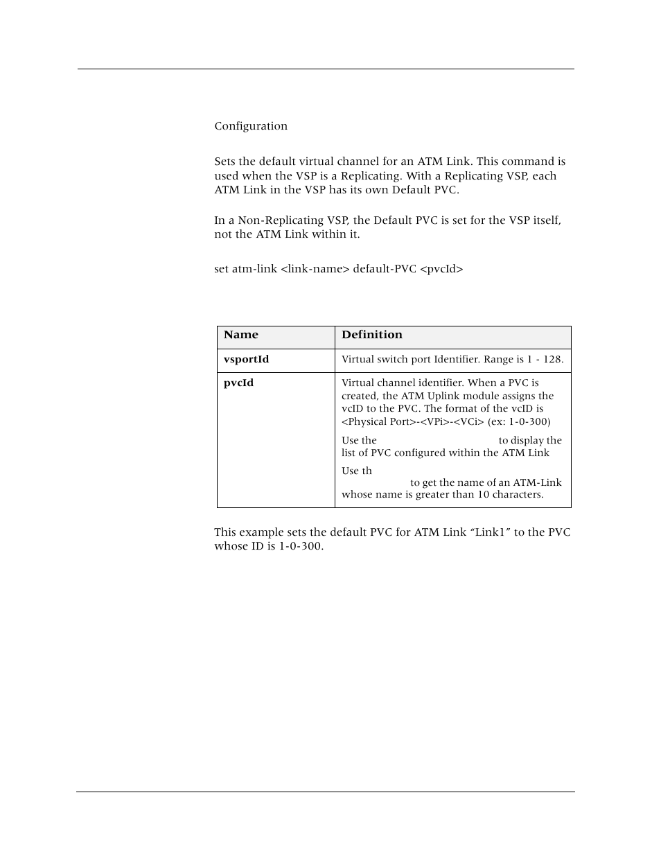Set atm-link default-pvc, Command mode, Description | Syntax, Sample output | Avaya Cajun P880 User Manual | Page 21 / 162