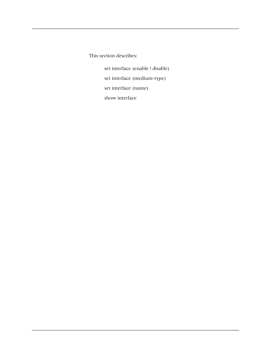 Interface commands | Avaya Cajun P880 User Manual | Page 35 / 162