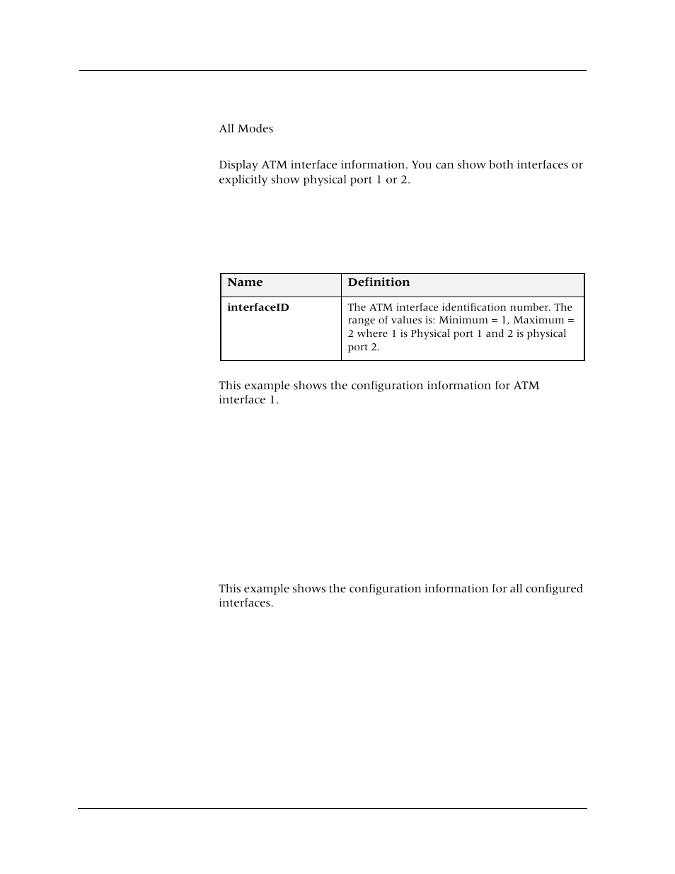 Show interface, Command mode, Description | Syntax, Sample output | Avaya Cajun P880 User Manual | Page 39 / 162