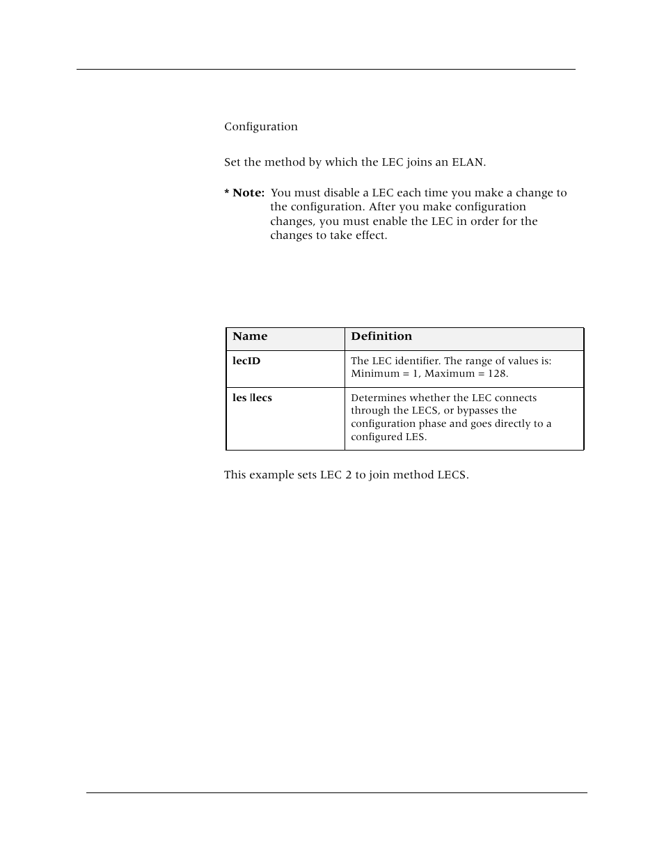 Set lec (join-method), Command mode, Description | Syntax, Sample output | Avaya Cajun P880 User Manual | Page 46 / 162