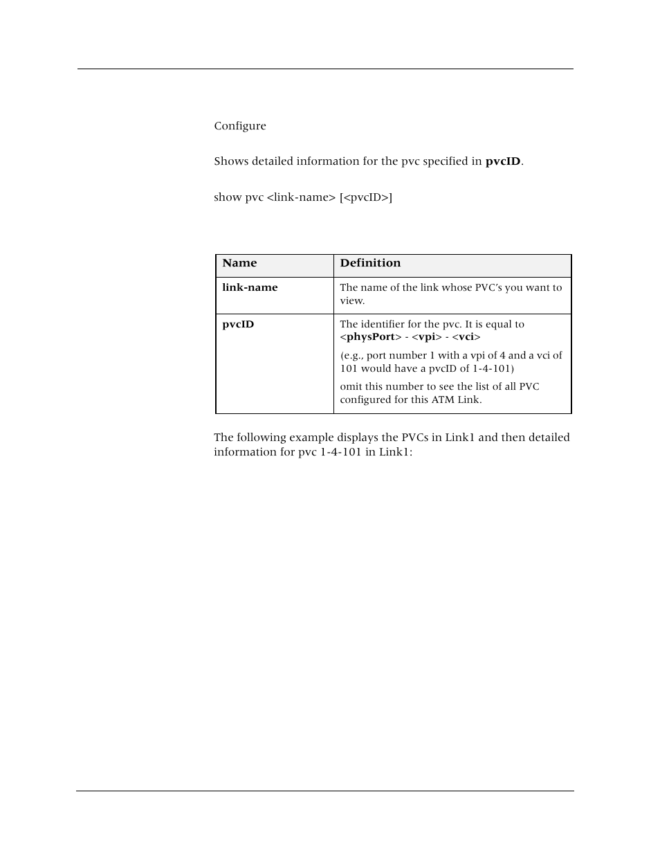 Show pvc, Command mode, Description | Syntax, Sample output | Avaya Cajun P880 User Manual | Page 91 / 162