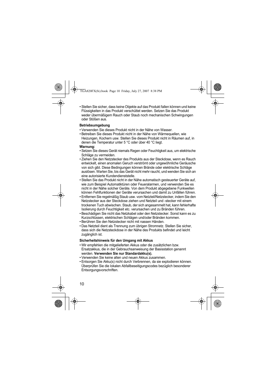 Panasonic KXTGA820FX User Manual | Page 10 / 40