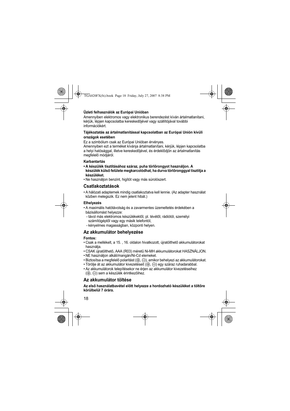 Panasonic KXTGA820FX User Manual | Page 18 / 40