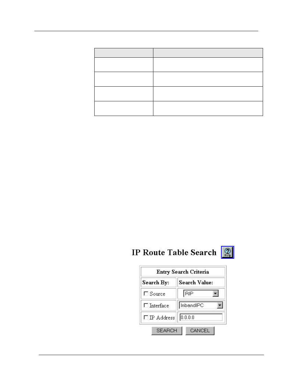 Searching the ip routing table | Avaya Cajun P882 User Manual | Page 268 / 605