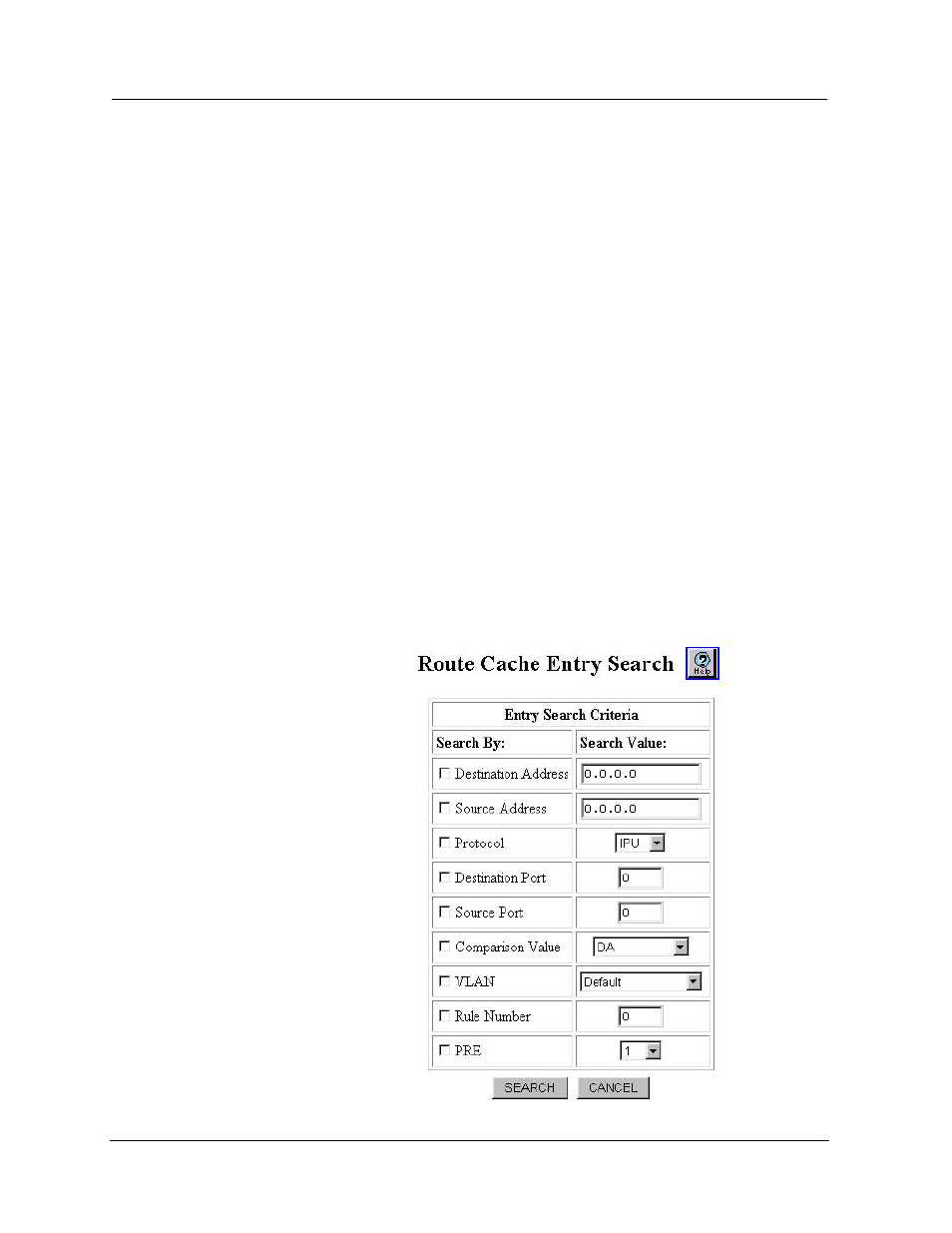 Searching the routing cache for an entry | Avaya Cajun P882 User Manual | Page 485 / 605