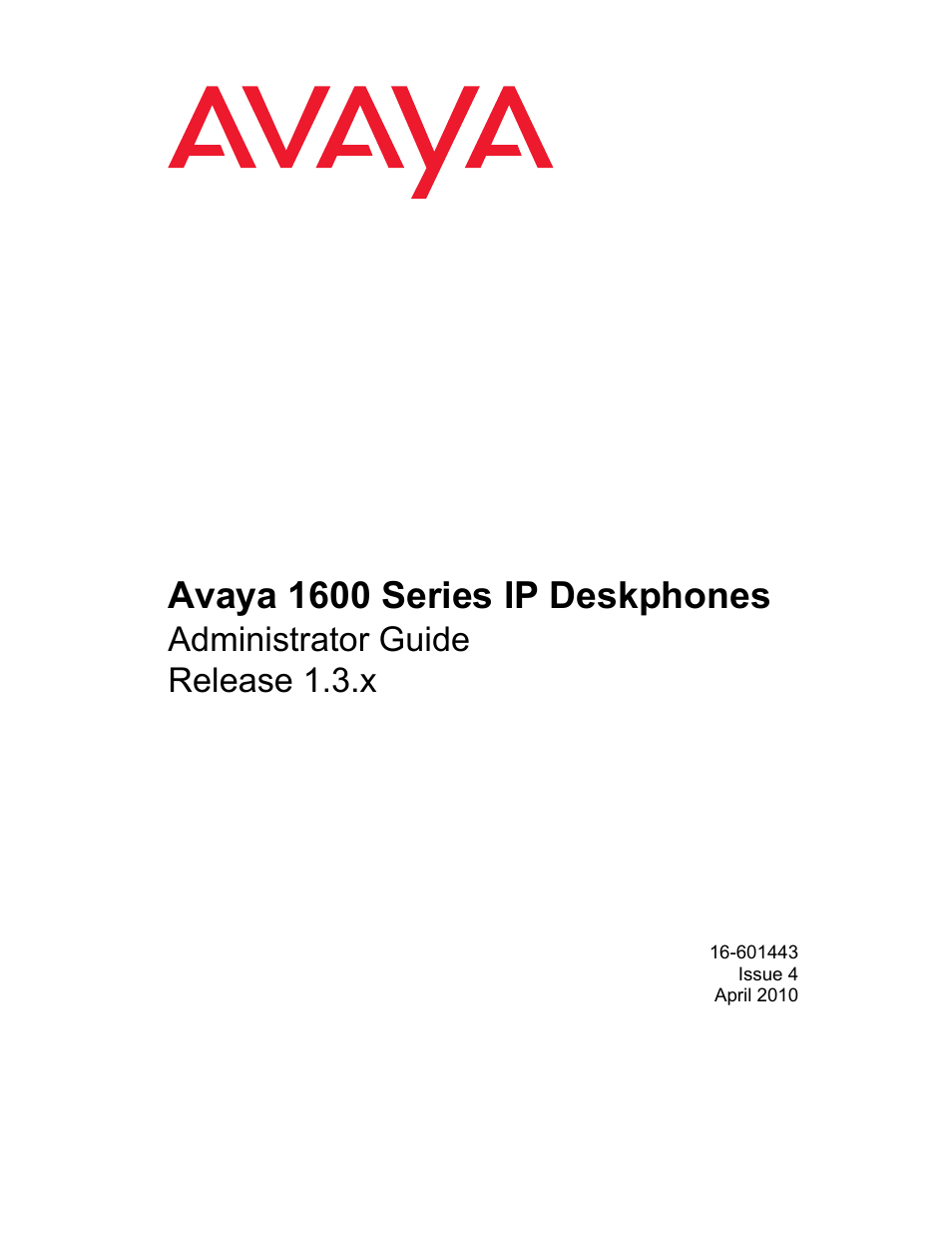 Avaya 1600 Series User Manual | 142 pages