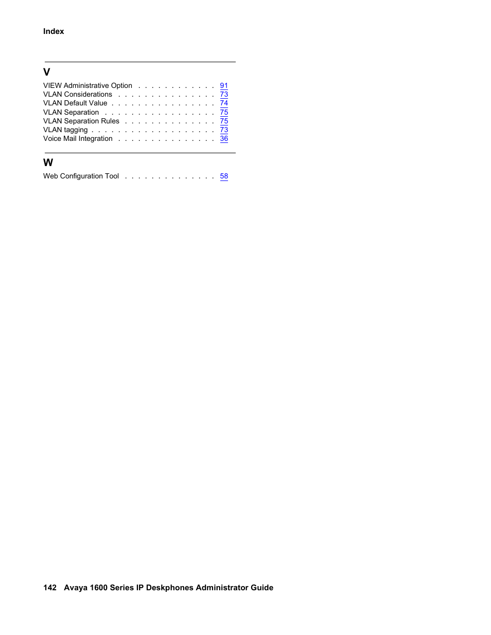 Avaya 1600 Series User Manual | Page 142 / 142