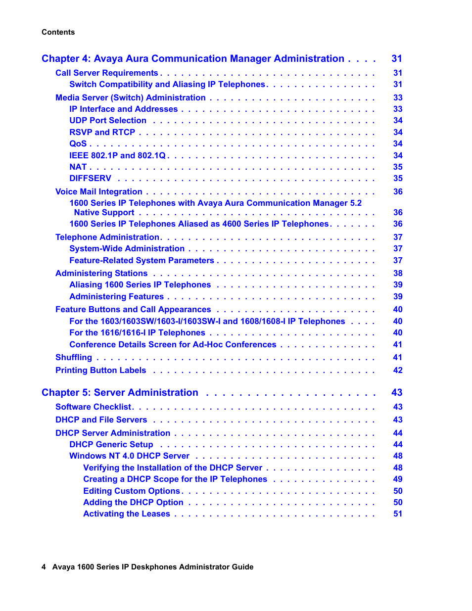 Avaya 1600 Series User Manual | Page 4 / 142