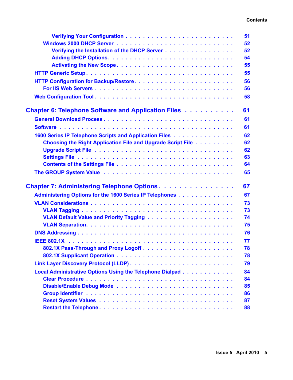 Avaya 1600 Series User Manual | Page 5 / 142