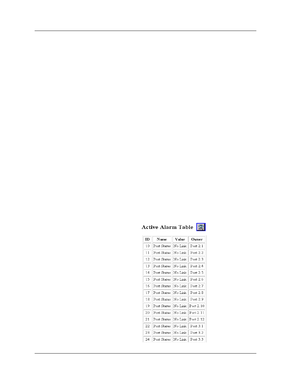 Checking active alarms, Viewing the active alarm table, Checking active alarms -5 | Viewing the active alarm table -5, Using the web agent | Avaya P580 User Manual | Page 585 / 760