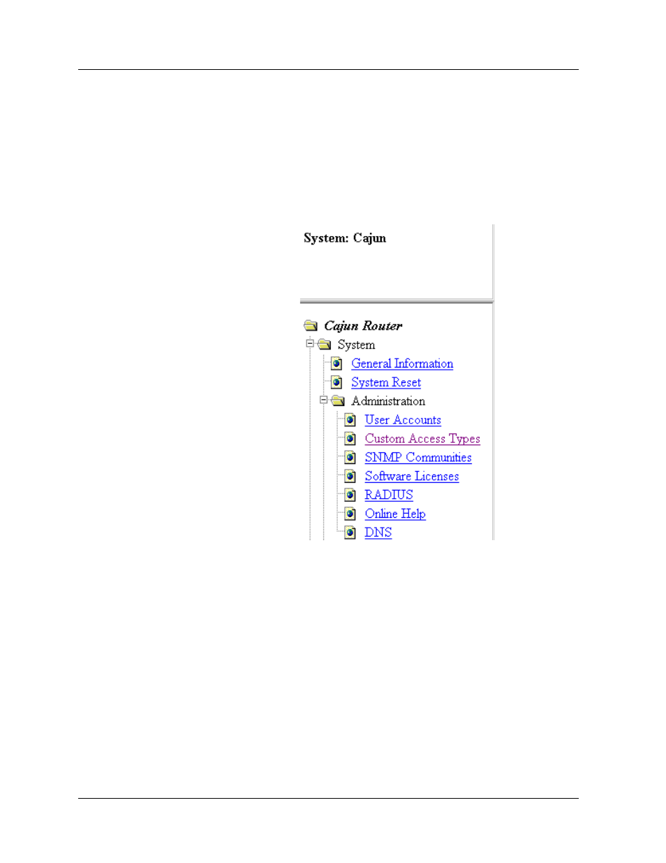 Opening the custom access types web page | Avaya P580 User Manual | Page 71 / 760