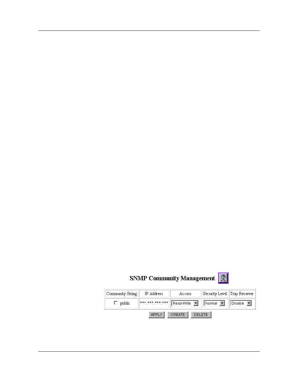 Setting up snmp communities, Setting up snmp communities -20, Cli command | Setting up snmp communities using the web agent | Avaya P580 User Manual | Page 78 / 760