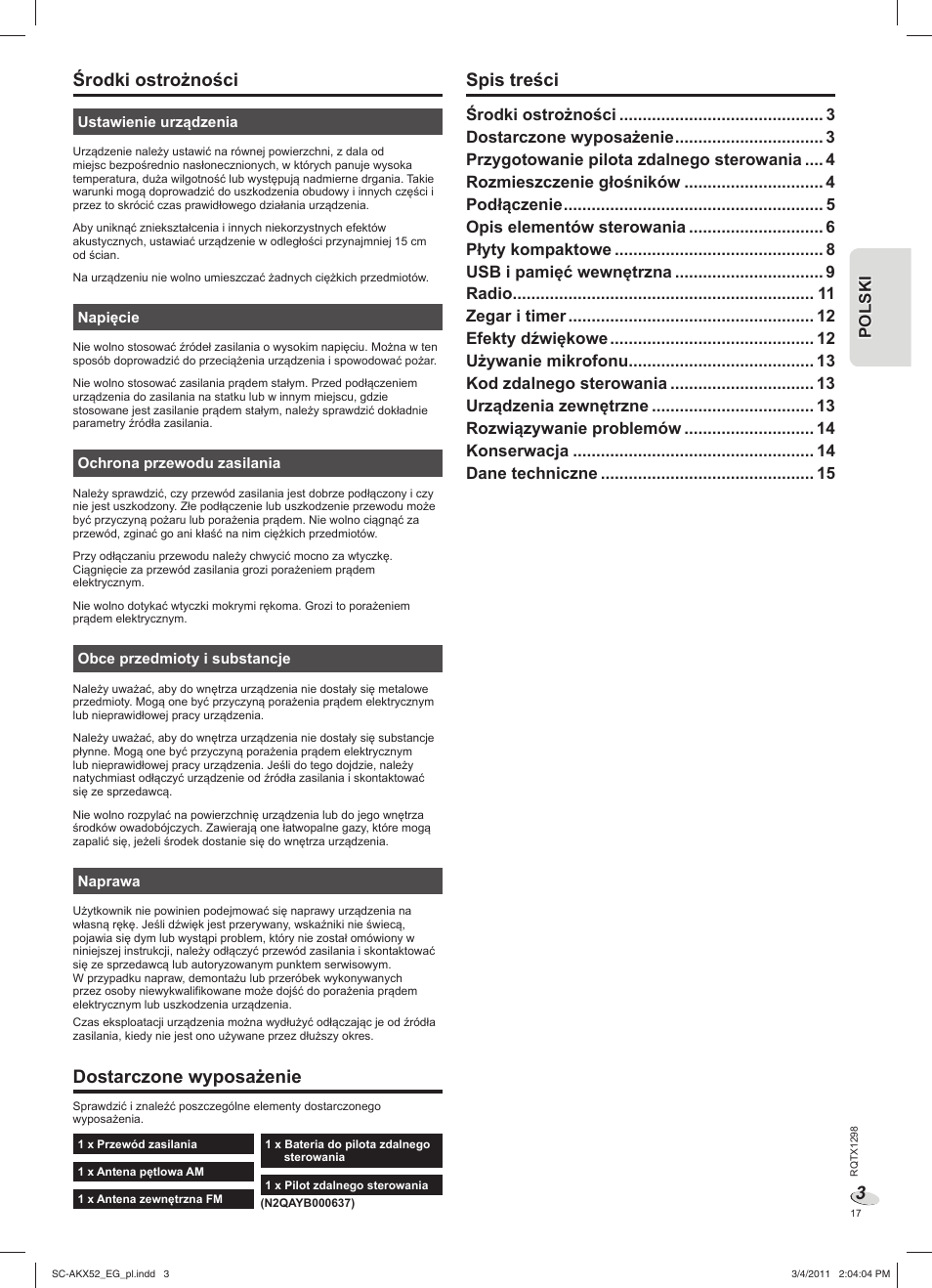 Panasonic SCAKX52EG User Manual | Page 17 / 44