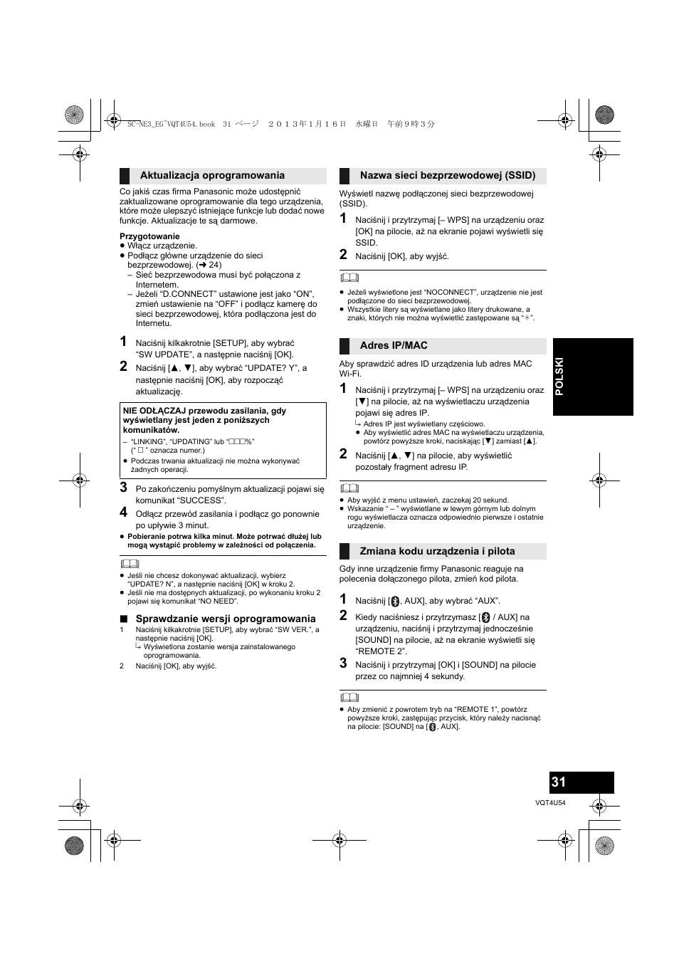 Panasonic SCNE3EG User Manual | Page 31 / 60