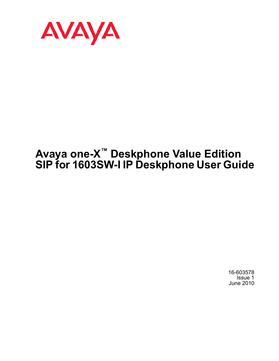 Avaya one-X 16-603578 User Manual | 30 pages