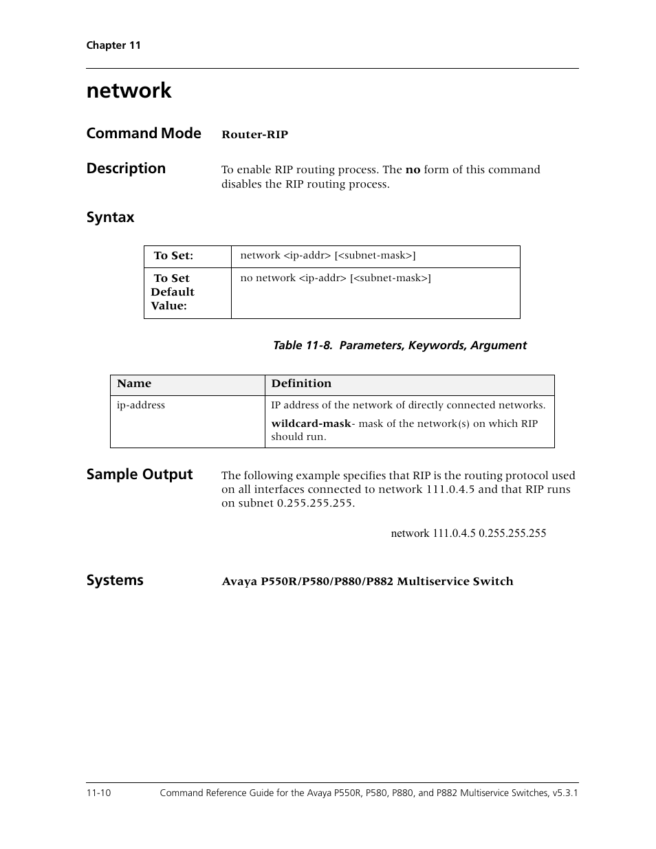 Network, Network -10 | Avaya Cajun P550R User Manual | Page 211 / 679