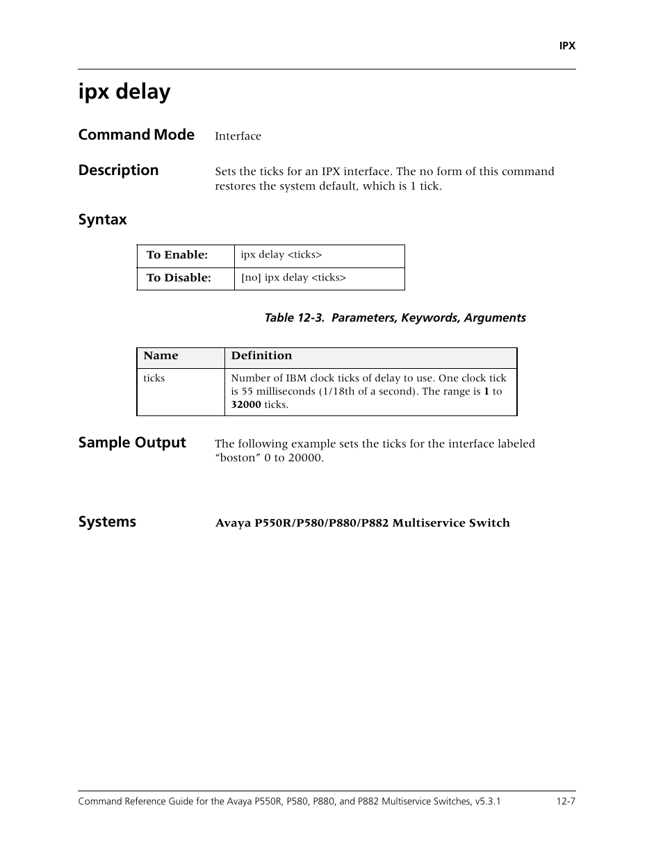 Ipx delay, Ipx delay -7 | Avaya Cajun P550R User Manual | Page 224 / 679