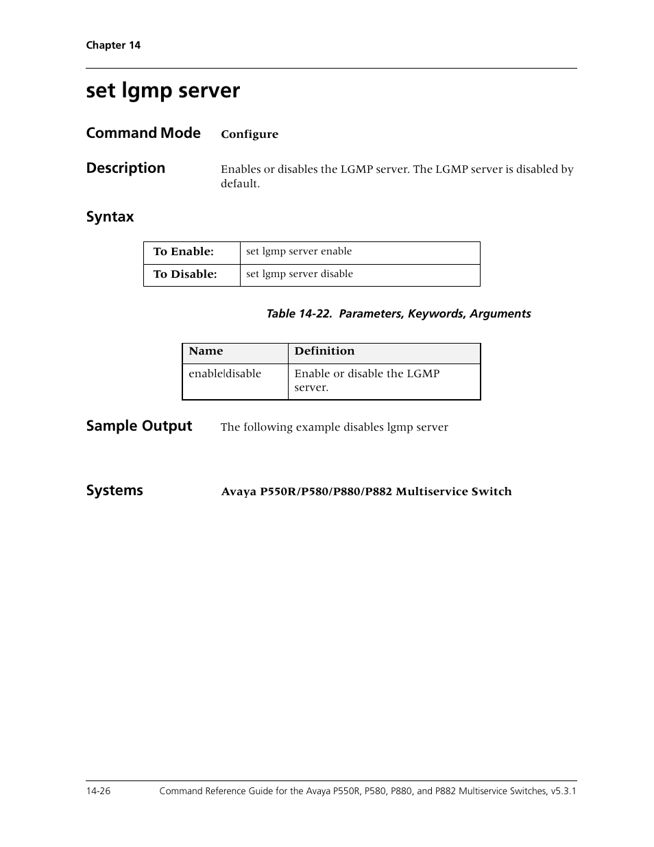 Set lgmp server, Set lgmp server -26 | Avaya Cajun P550R User Manual | Page 303 / 679