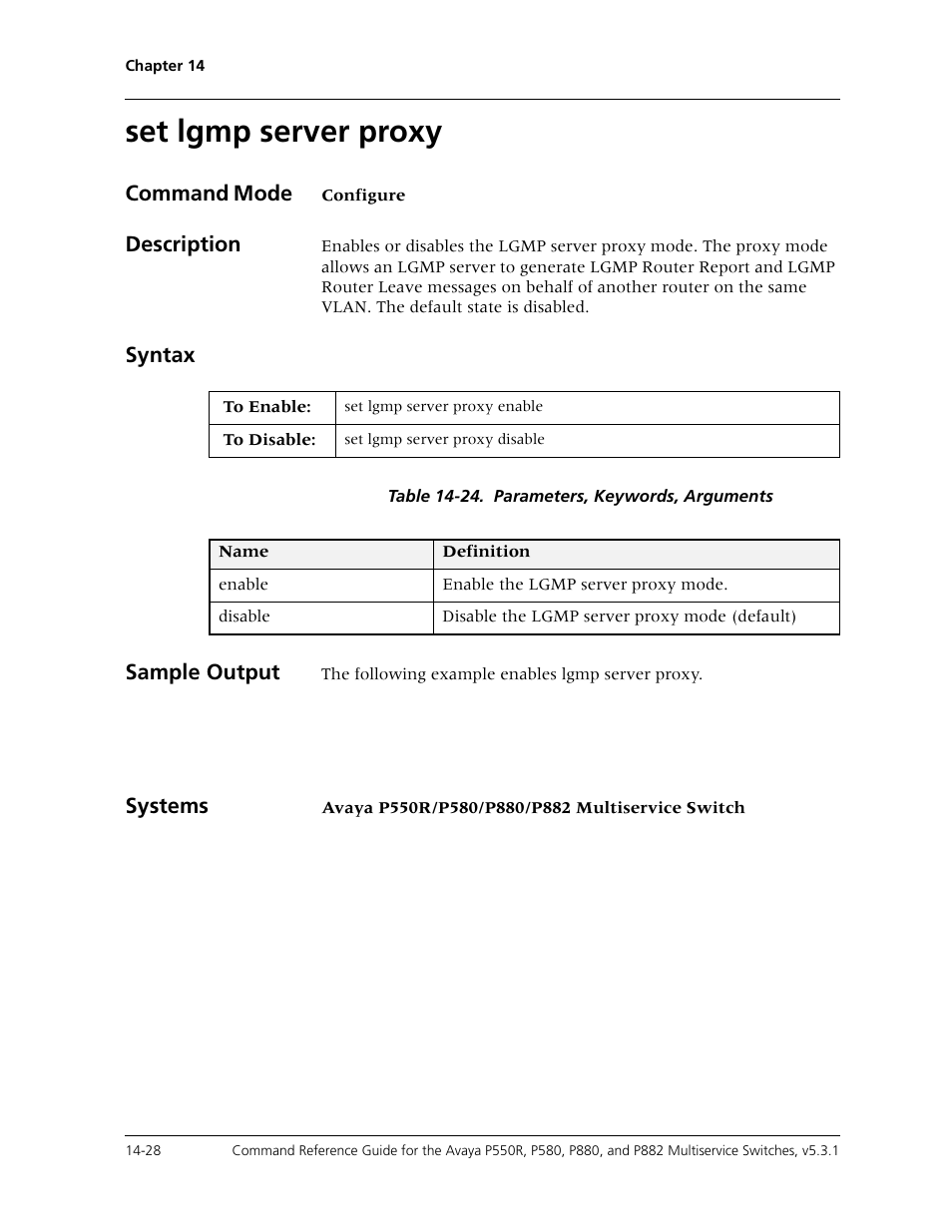 Set lgmp server proxy, Set lgmp server proxy -28 | Avaya Cajun P550R User Manual | Page 305 / 679